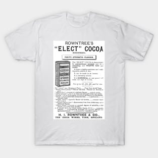 Rowntree's "Elect" Cocoa - 1891 Vintage Advert T-Shirt